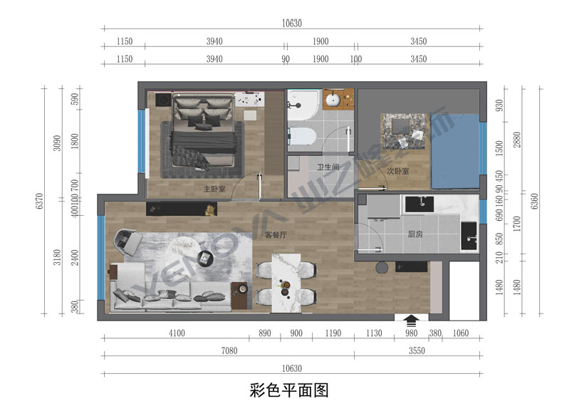 现代简约装修风格列车新城户型图