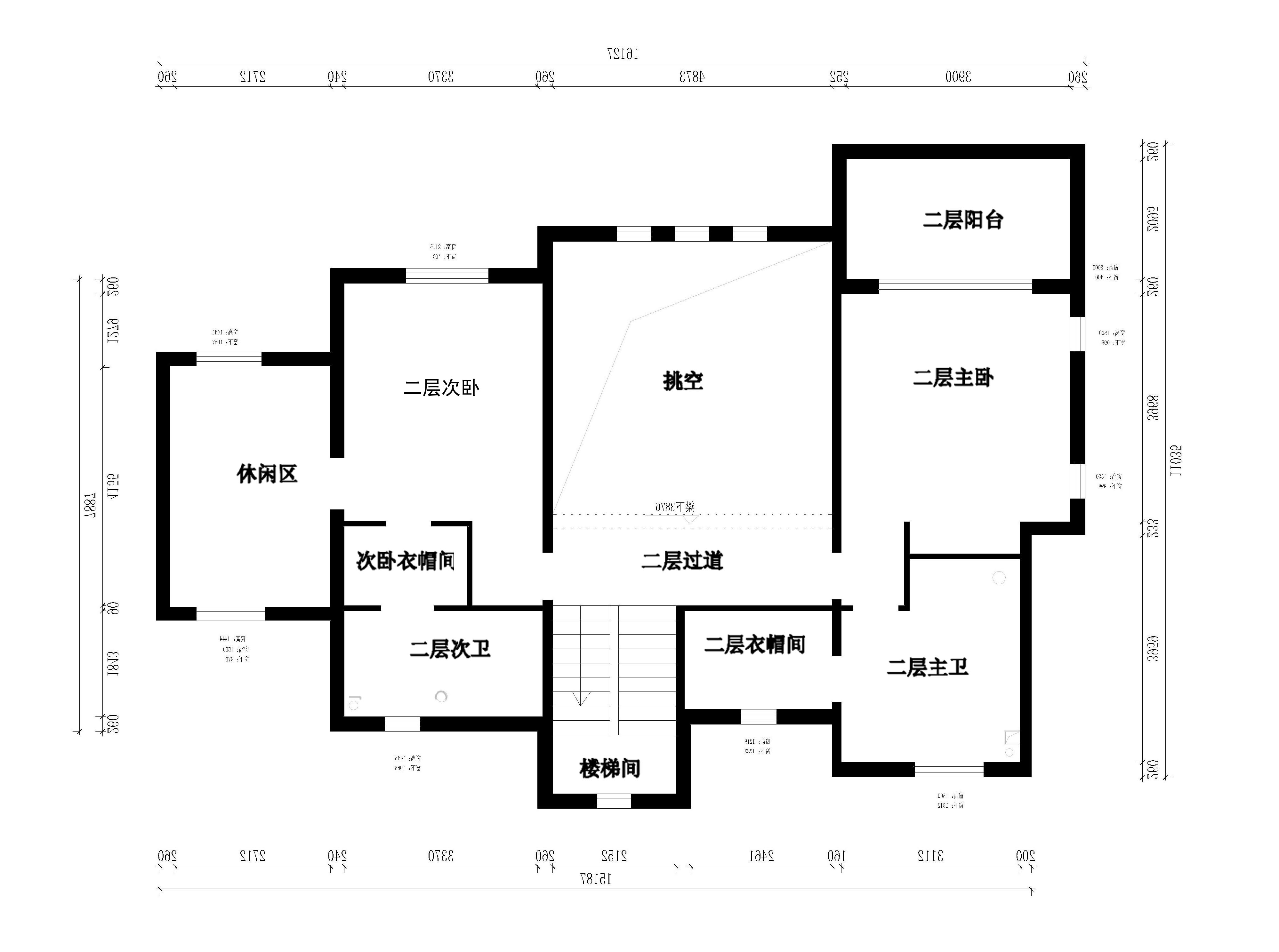 二层原始平面图