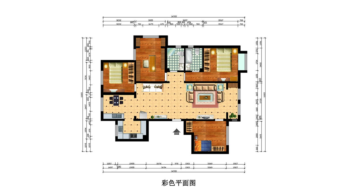 彩色平面部署图