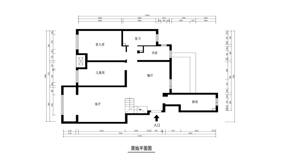 一层原始平面图