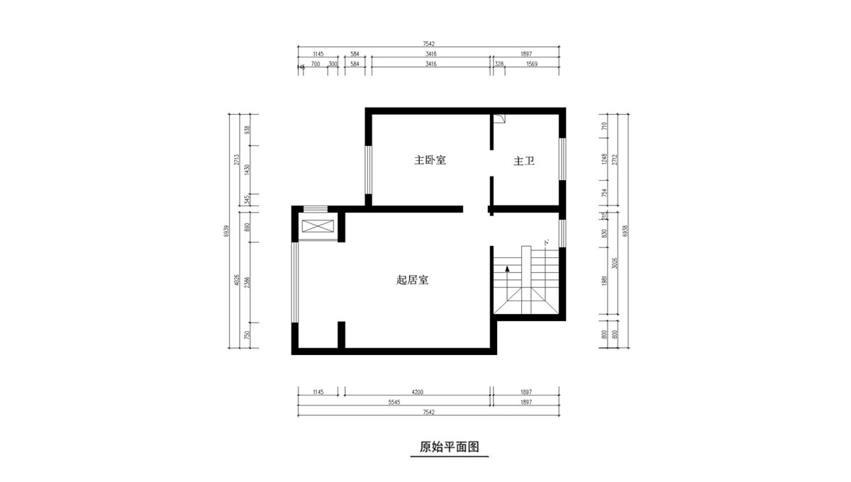 二层原始平面图