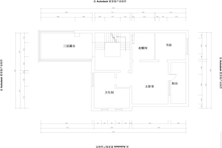 三层原shi平面图