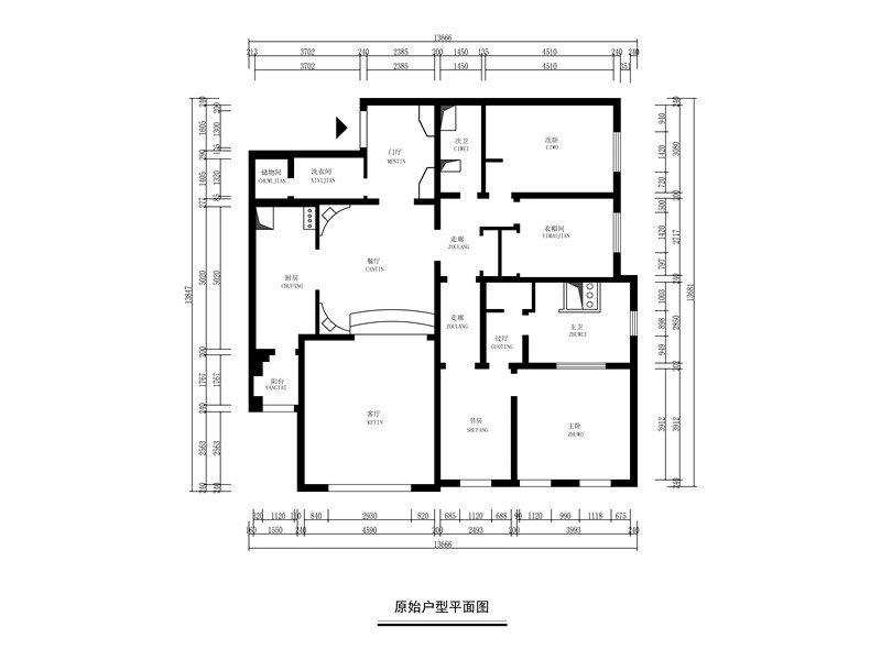 原始平面布局图