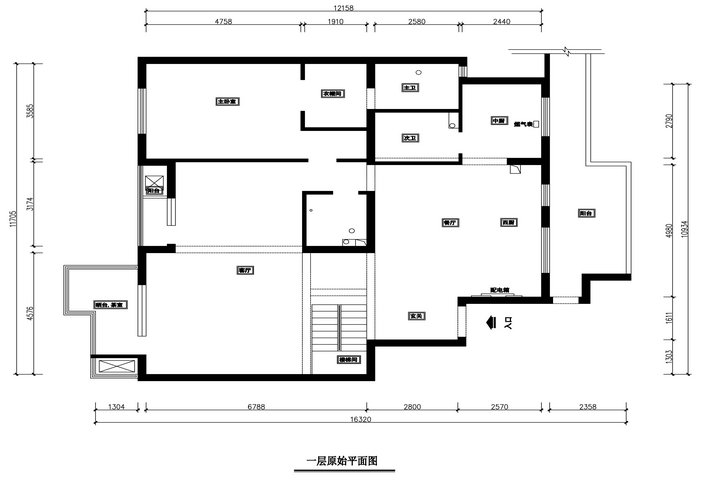 一层原始平面图