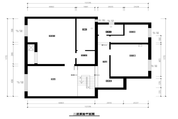 二层原始平面图