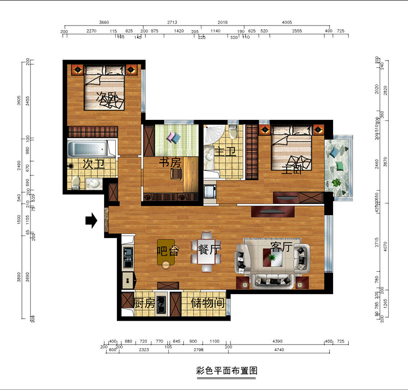 彩色户型图