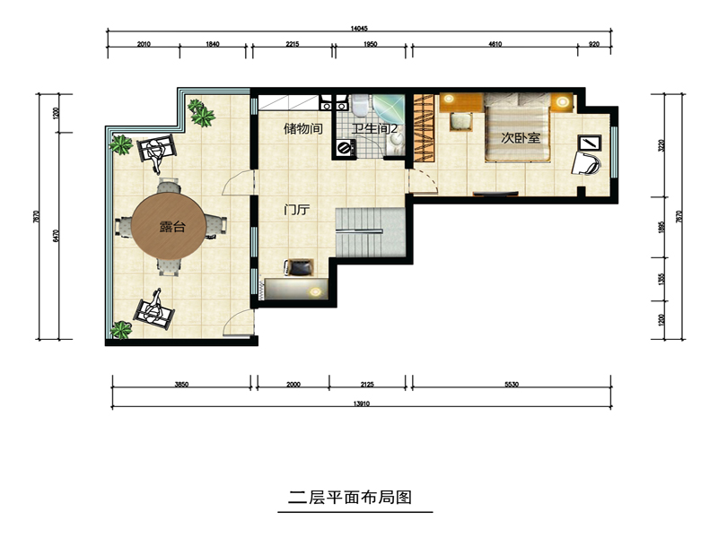 二层平面部署图