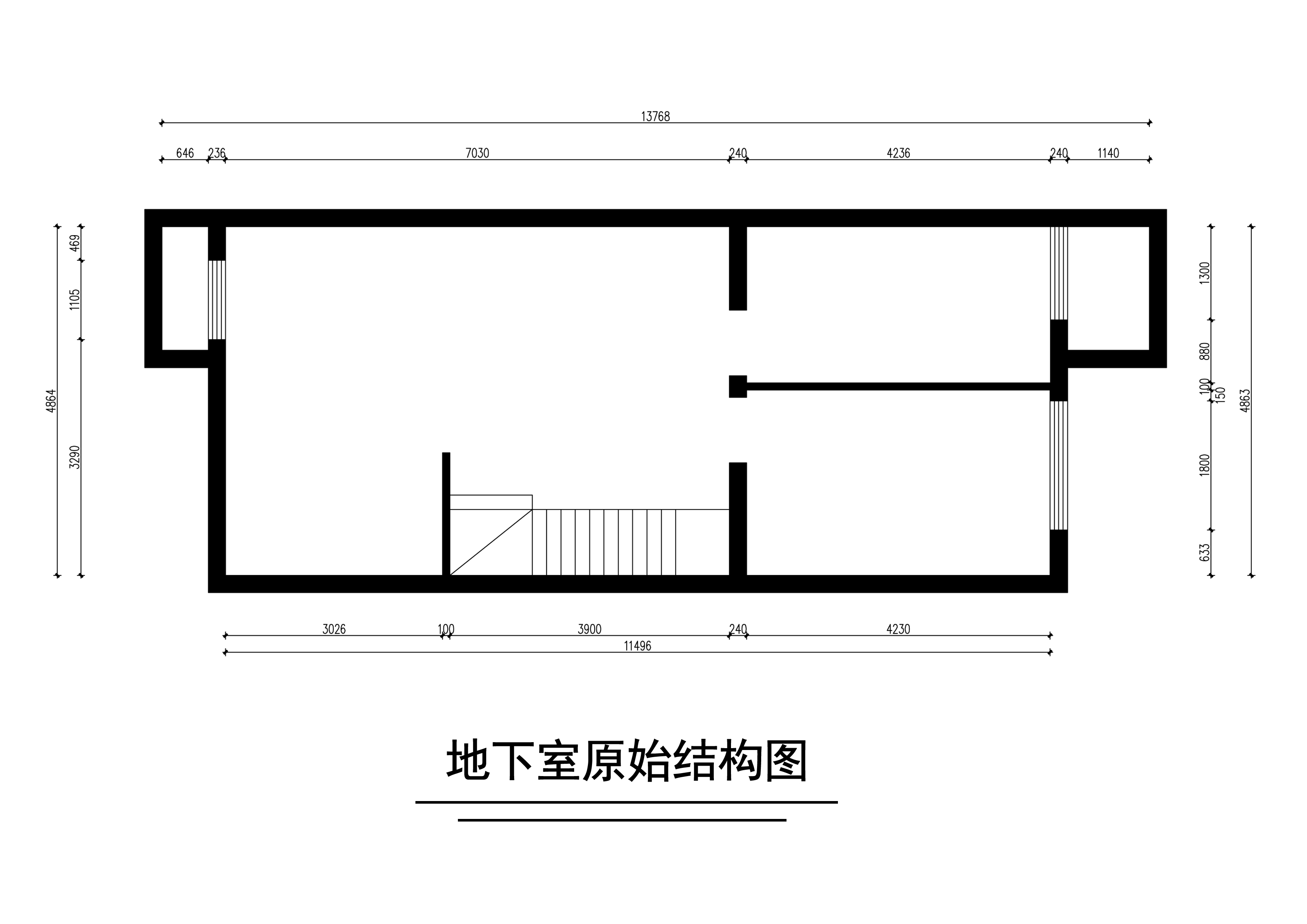 地下室原始户型图