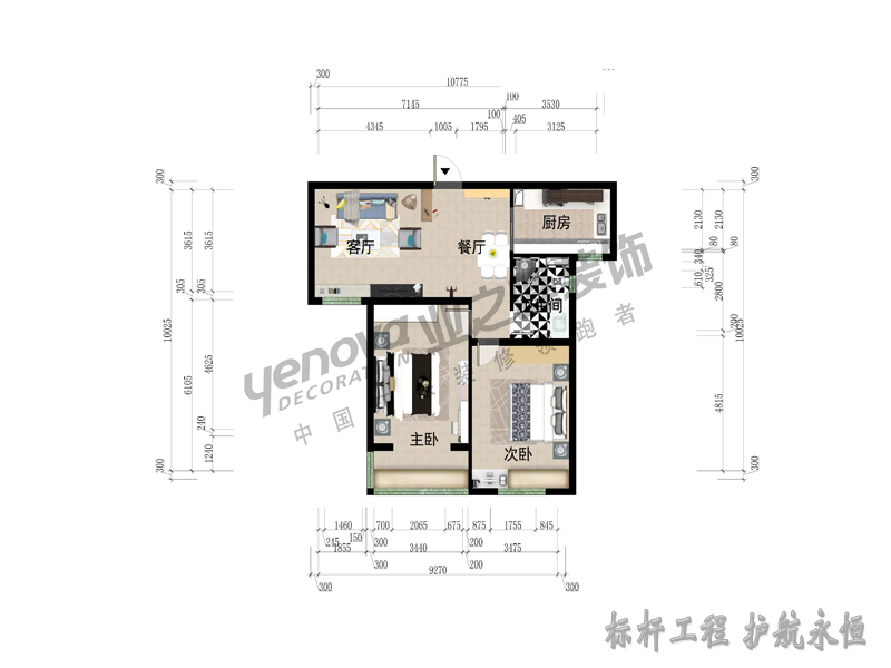 彩色平面部署图