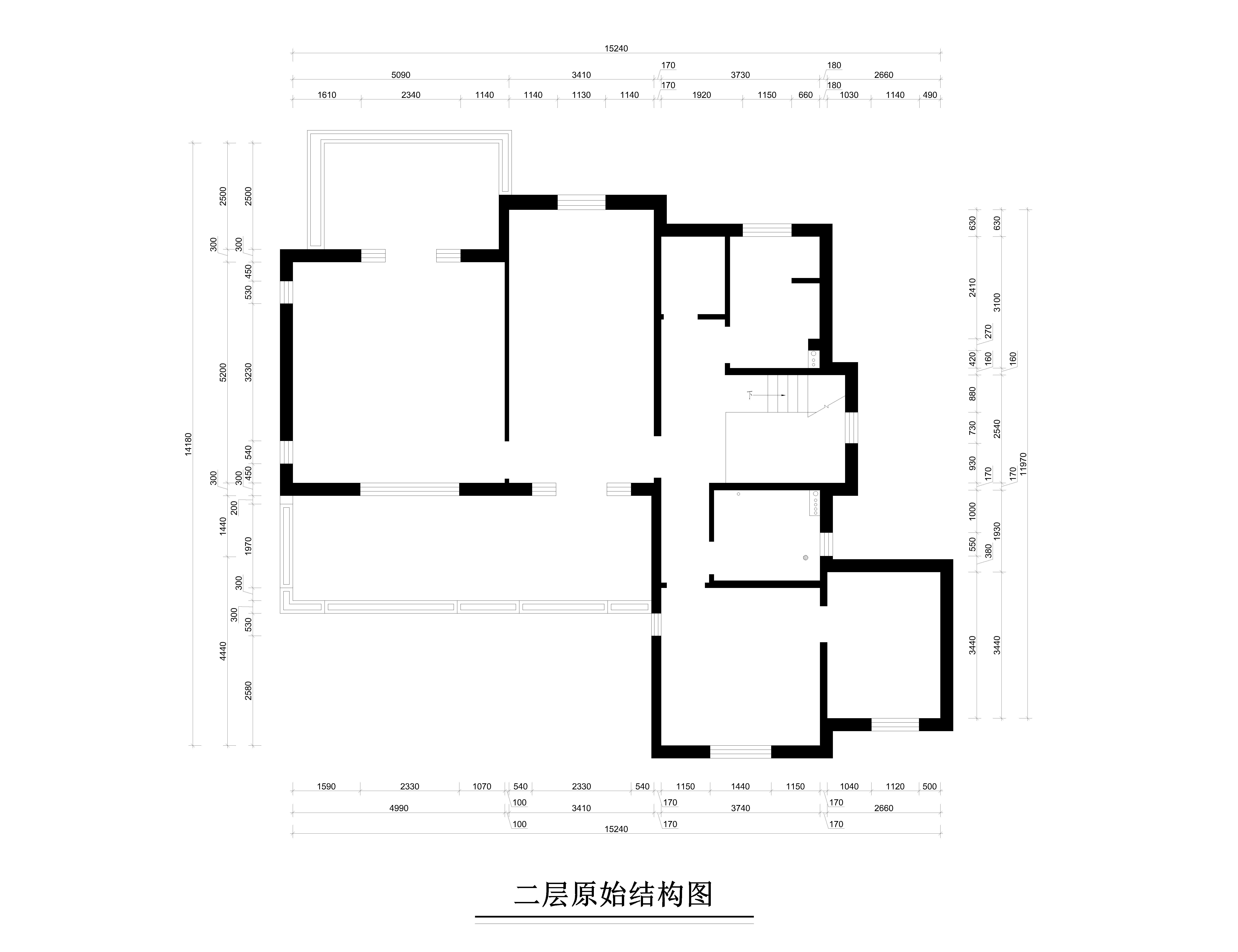 二层原始平面图