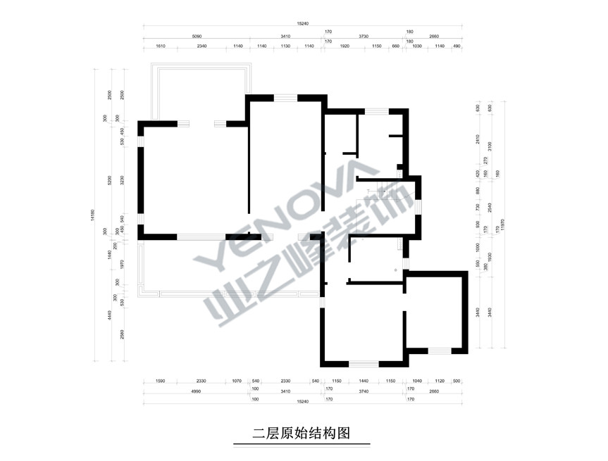 二层原shi户型图