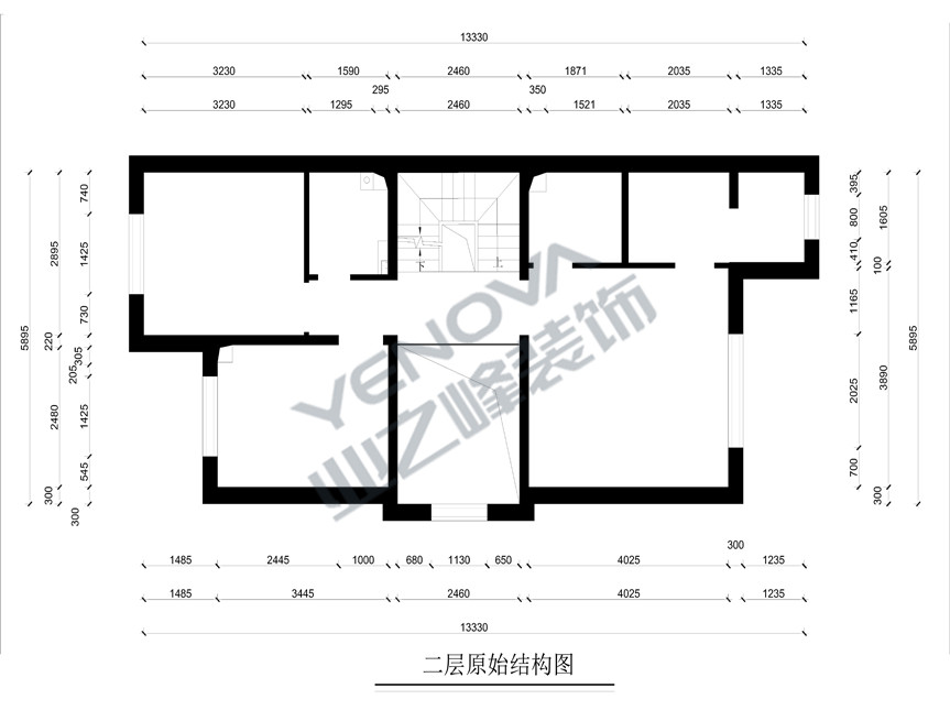 二层原始户型图