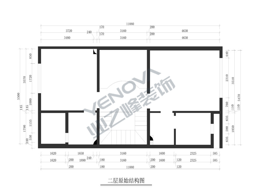 二层原shi户型图