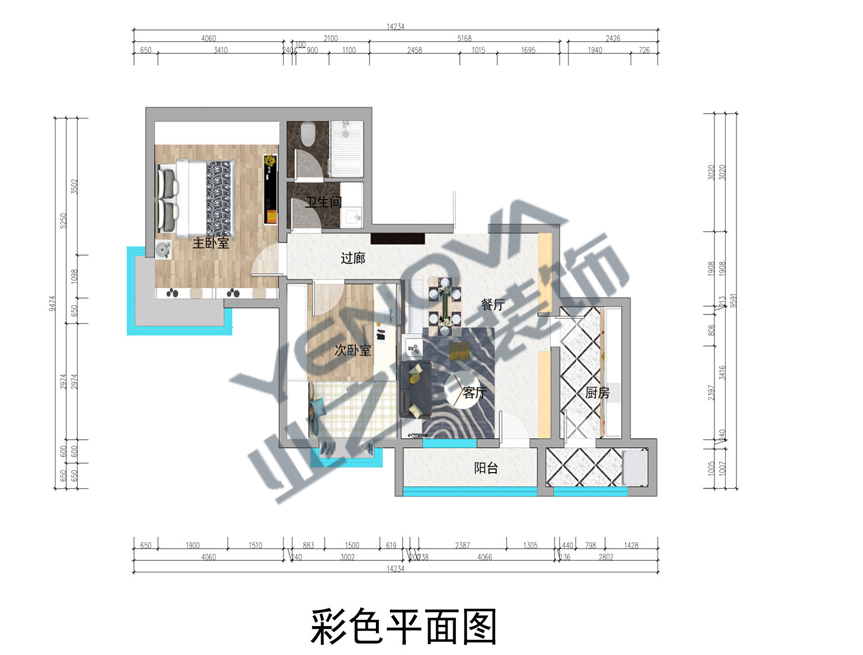 彩色平面图