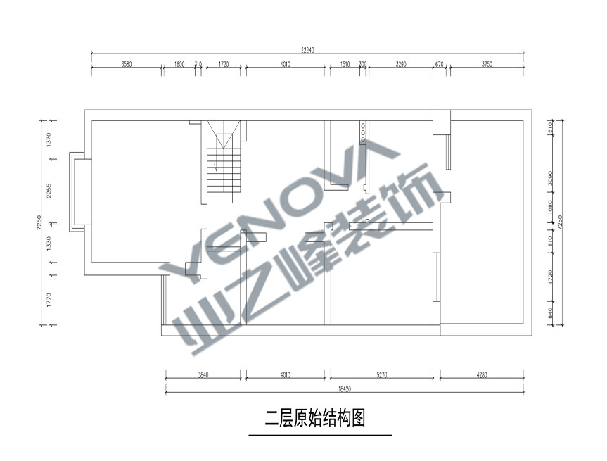 二层原始户型图