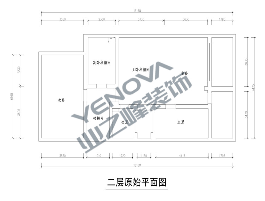 二层原始户型图