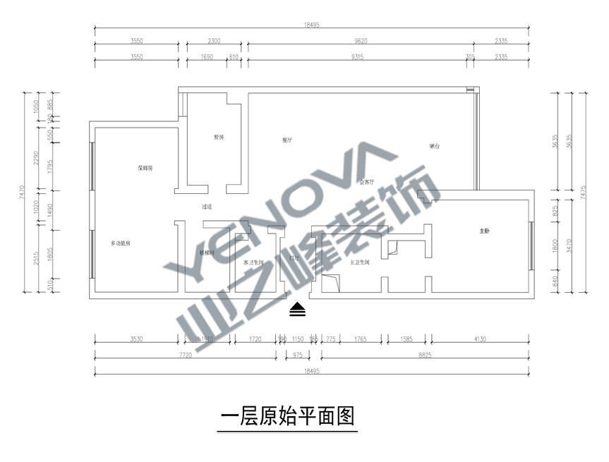 一层原始户型图