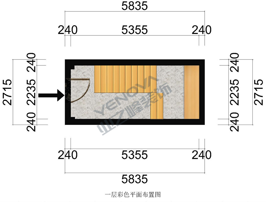 一层彩色平面部署图