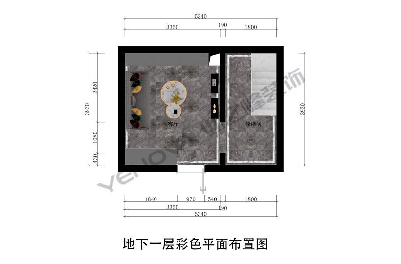 地下一层彩平图