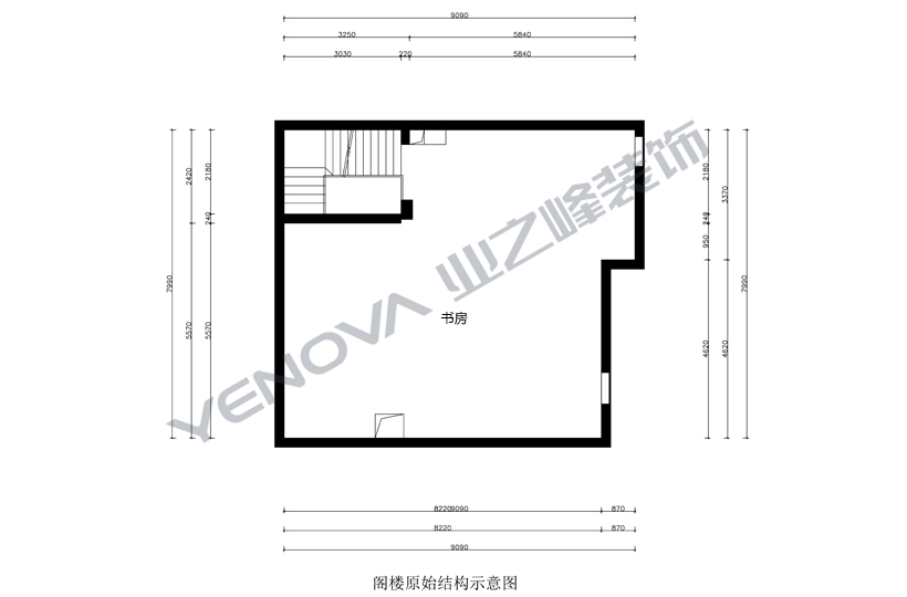 阁楼原始平面图