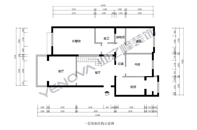 一层原始平面图