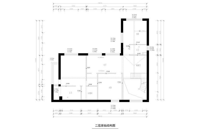 二层原始平面图