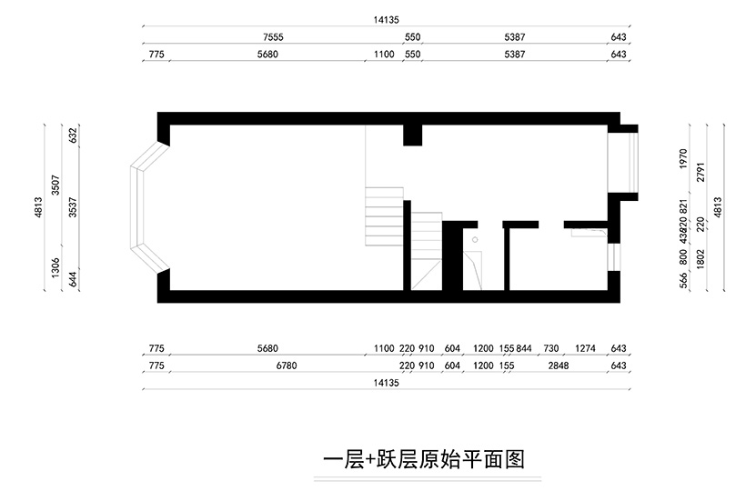 一层跃层原shi平面图