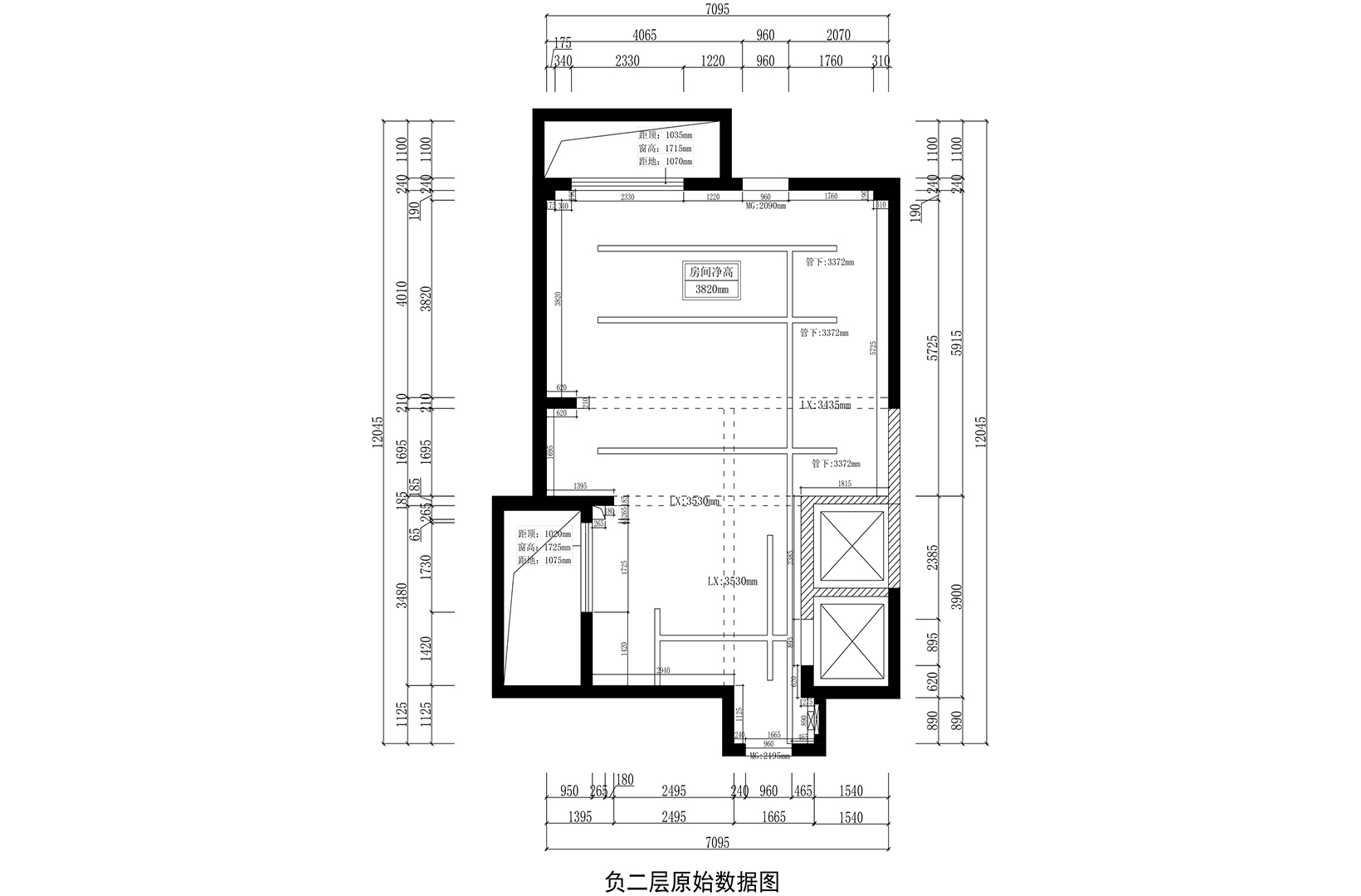 负二层原始平面图