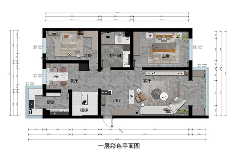 一层彩平图