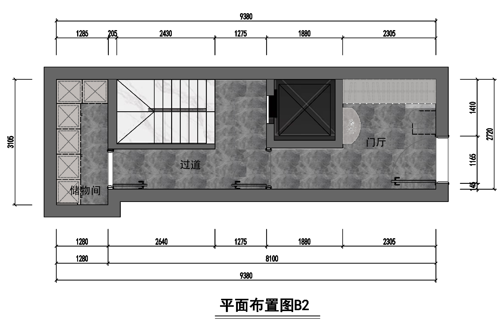 负二层平面部署图