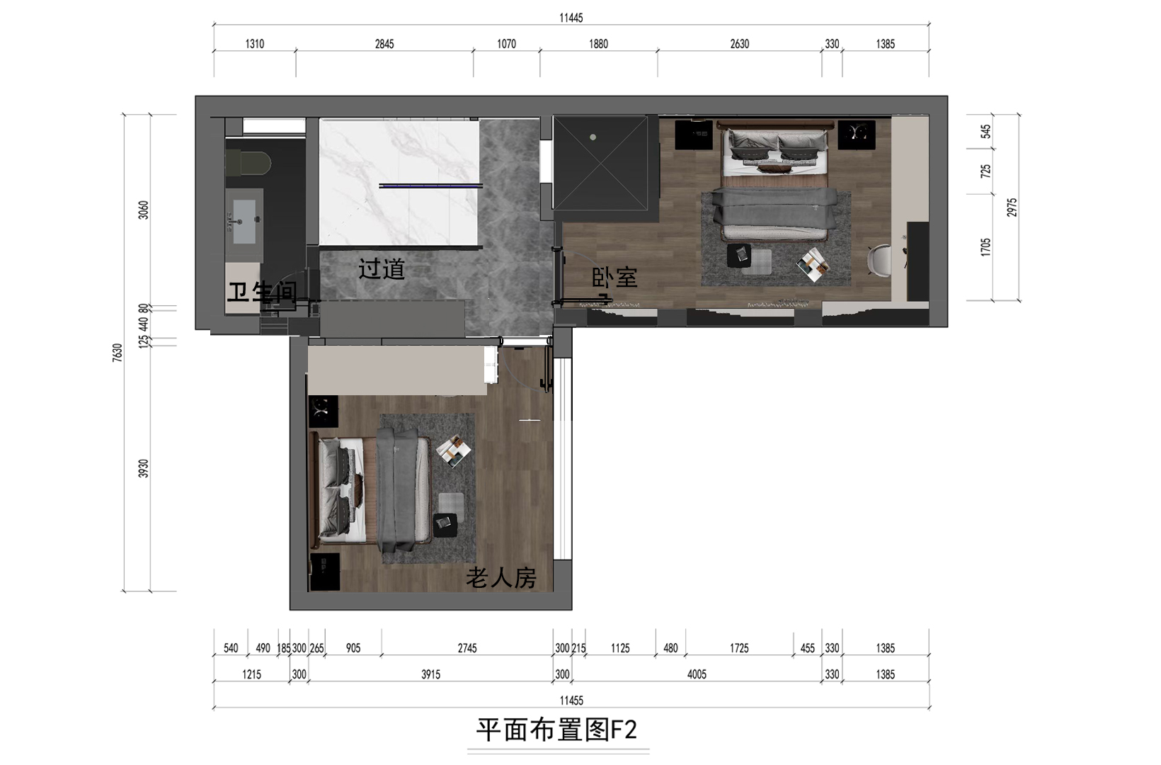 二层平面部署图