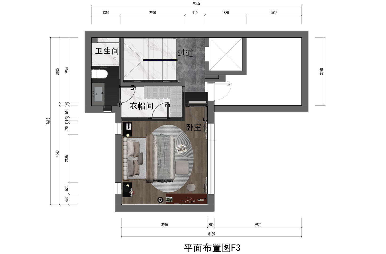 三层平面部署图