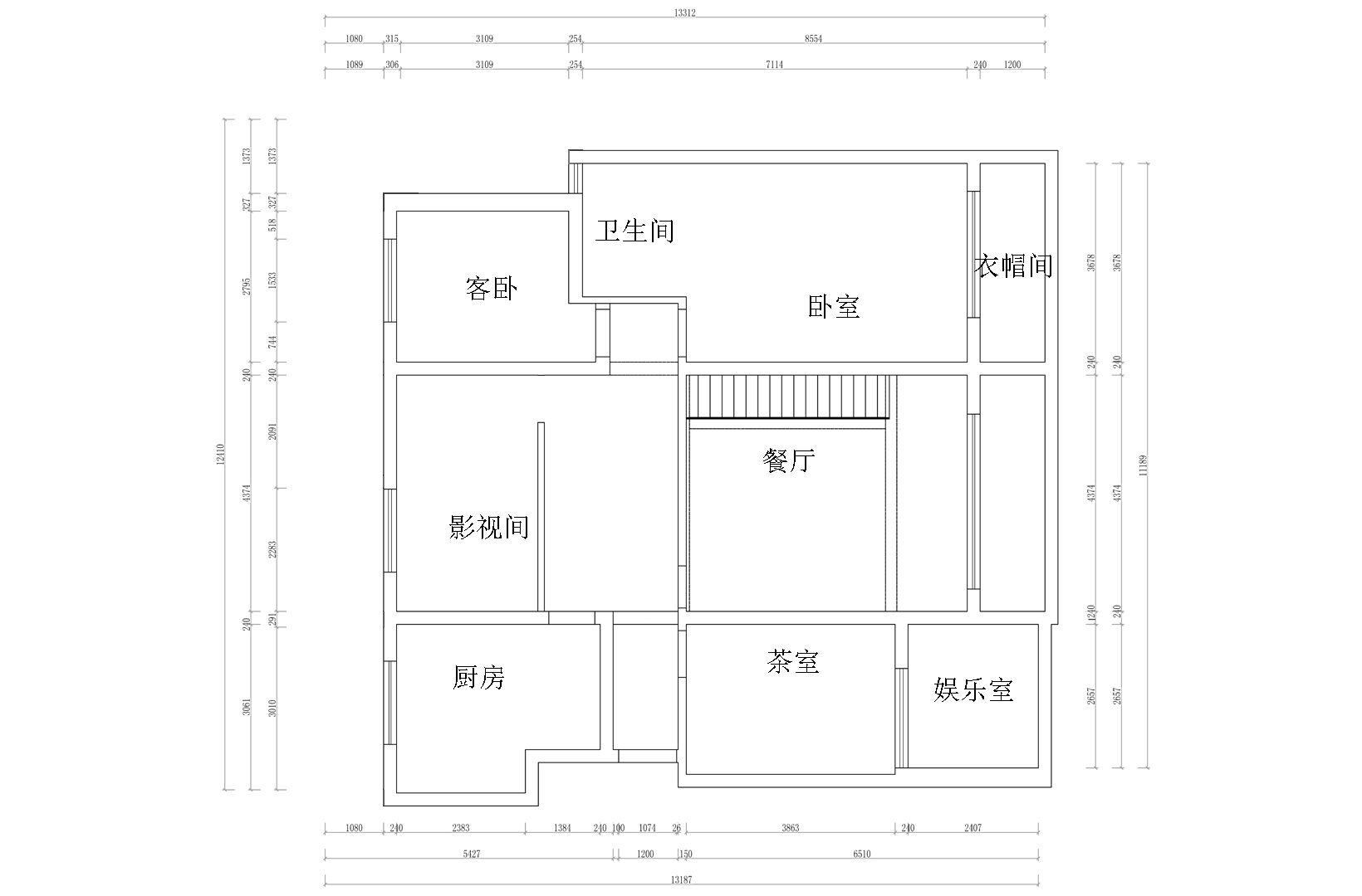 负一层原始结构图