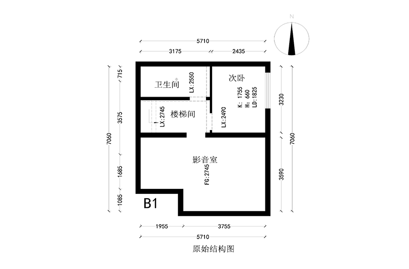 B1原始户型图